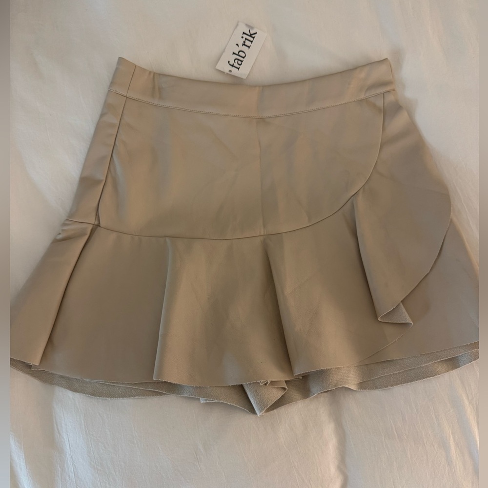 Charlie Leather Mini Skort